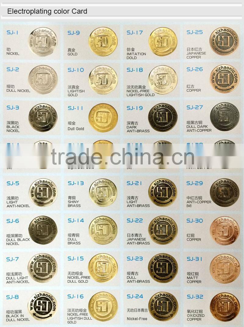 Cheaper Brass Black Nickle Metal Jeans Button Cover