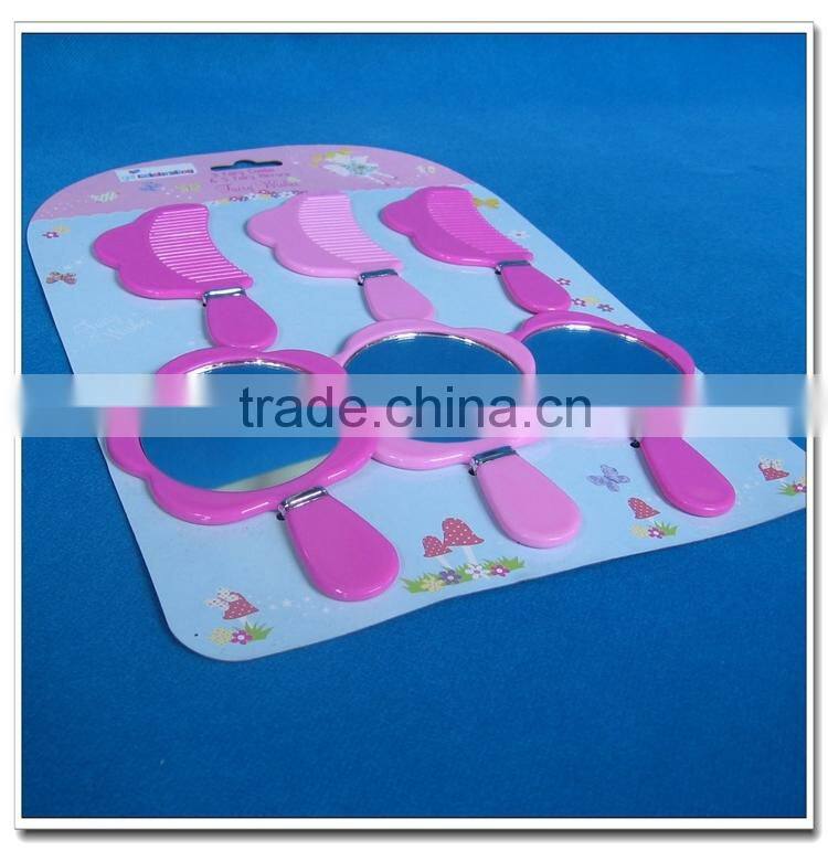Fairy mirror brush comb set for children