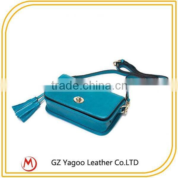 New 2016 fashion cute cartoon synthetic women leather messenger bag Occident tassels cross body bag