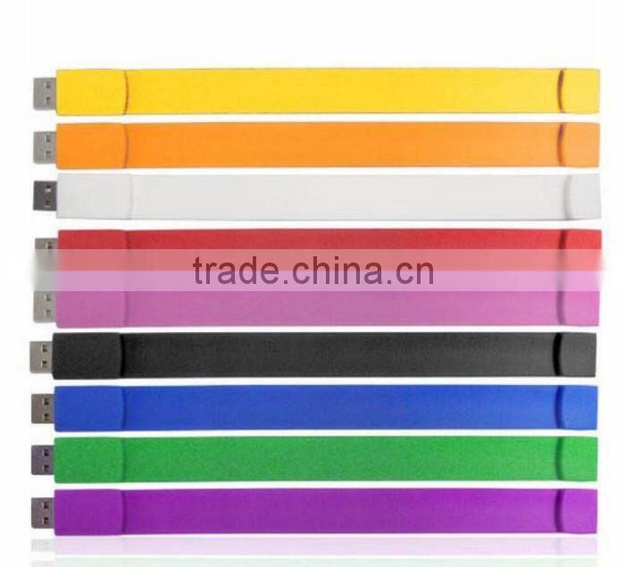 1G-64G silicon wristband usb flash drive bracelet pen drive
