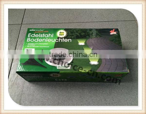 Solar Ground Light 4-Pack, for Garden Landscape Lighting, Pathway, Stairway