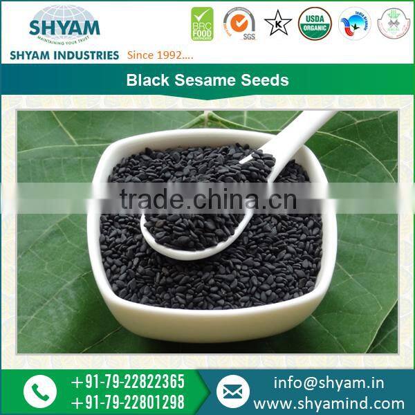 Machined Cleaned Black Sesame Seeds from Certified Exporter