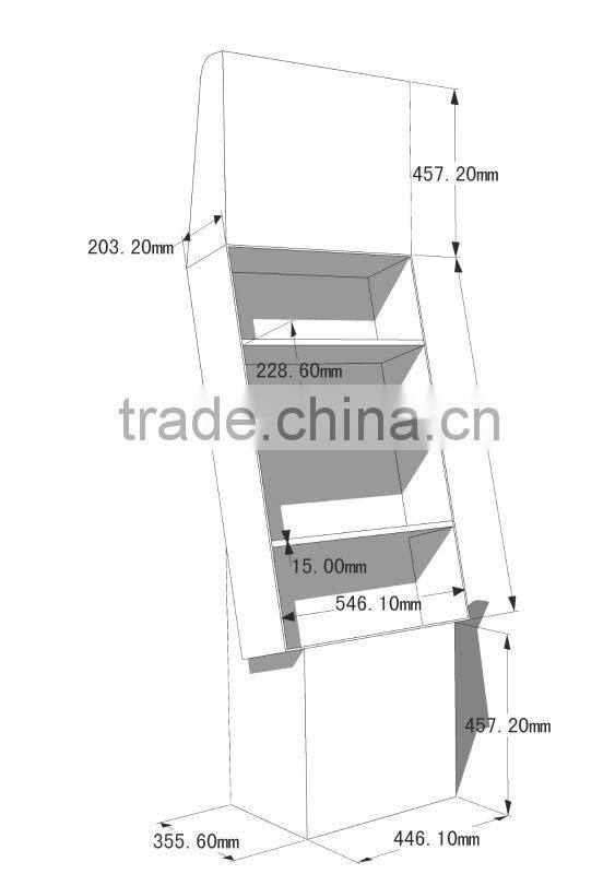 Cardboard department store display rack Liquid Display Counter