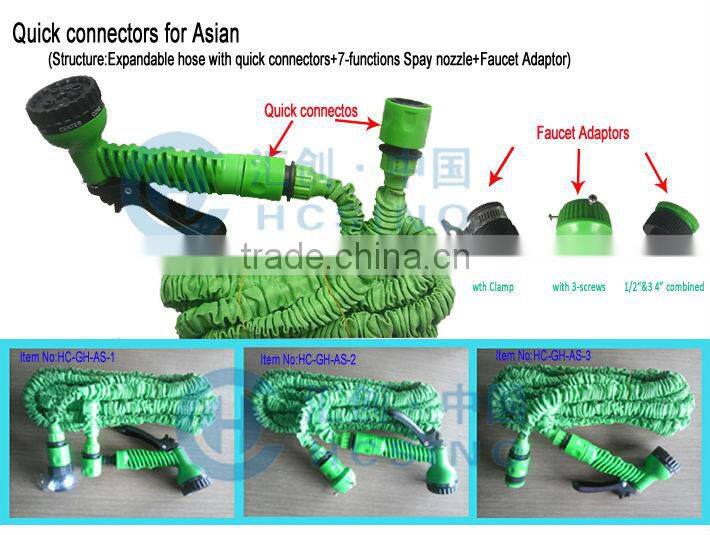 8 patterns nozzle Household Expanding Hose Retractable garden hose