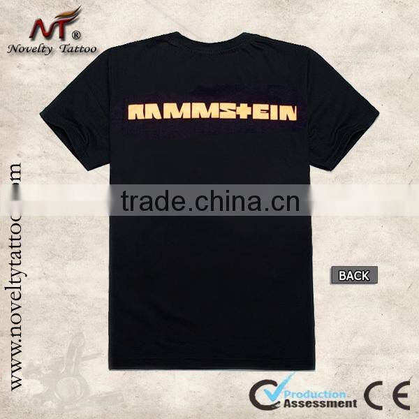 R100465 Men Head Tattoo Black T-shirt