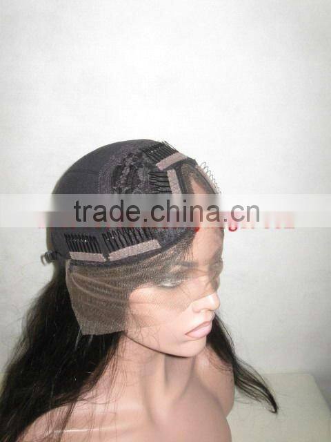Fashion 100% human hair U part lace front wigs
