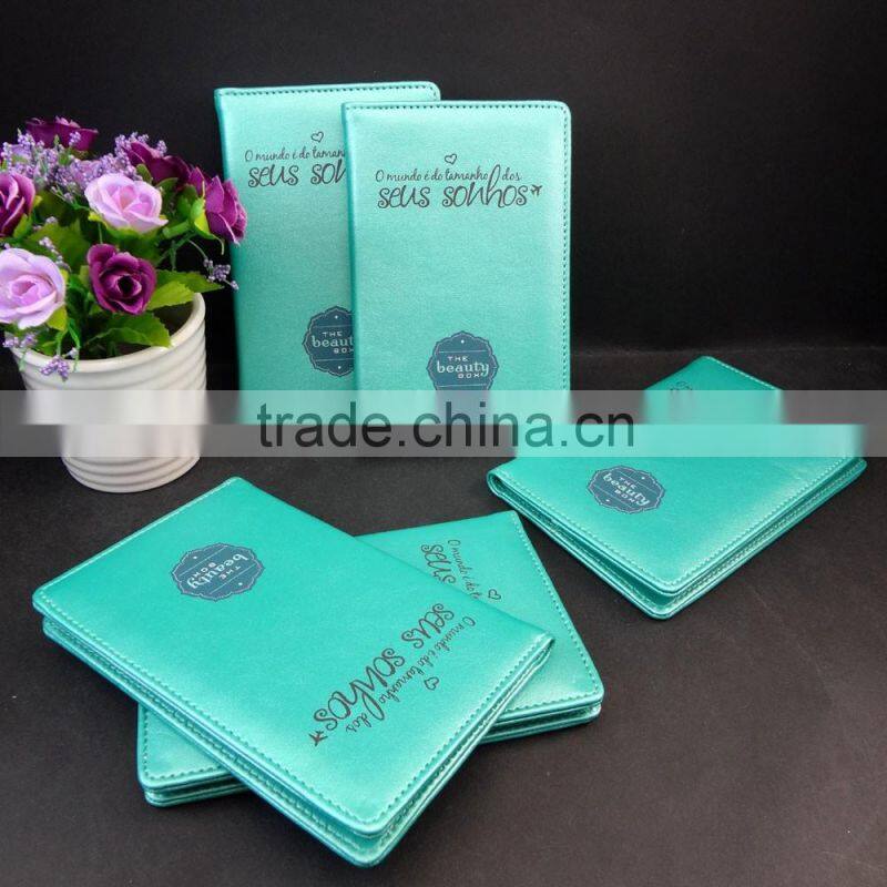 new arrival green faux leather custom passport holder