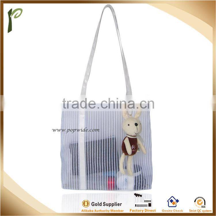 Popwide Good Quality Nylon Mesh bag, Mesh Beach bag, Tote bag Summer beach bag