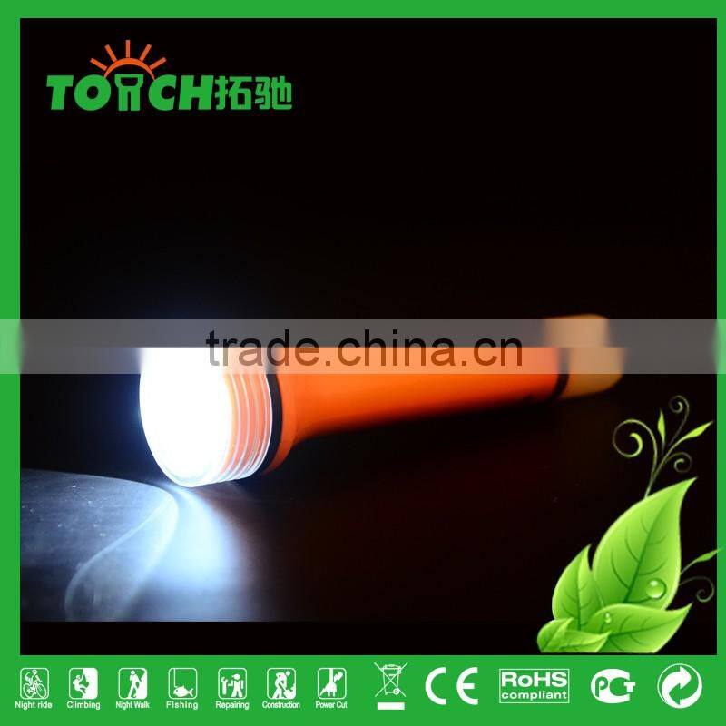 ABS Plastic Rechargeable LED Flashlights with Charger multifunctional flashlight colorful for outrdoor hunting or camping