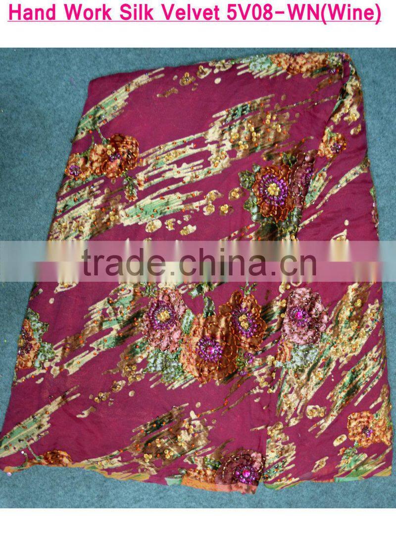 unique design shining velvet laces for party dresses