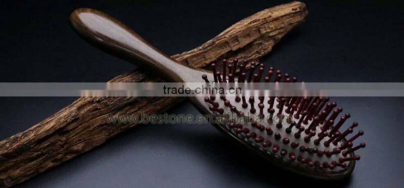 High Class Head Scalp Massage Hair Brush Wood