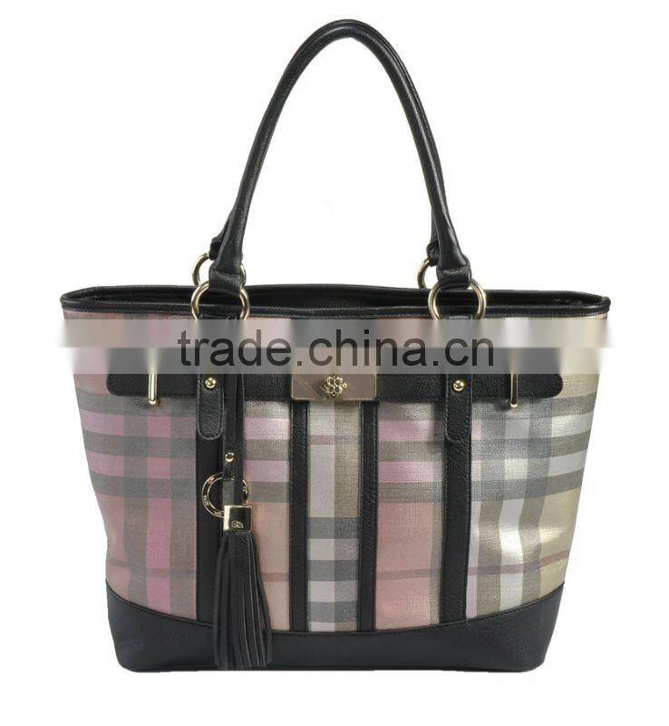 Summer hot! Plaid Printed PU shoulder bags fashion ladies handbags 2012