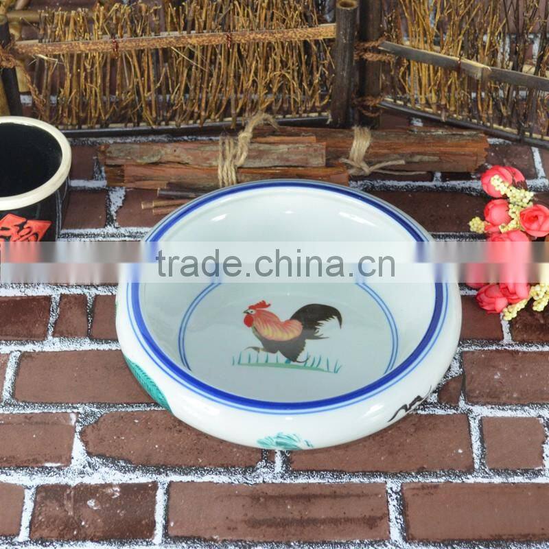 hot sale blue and white ceramic oval shape food fish dinner plates