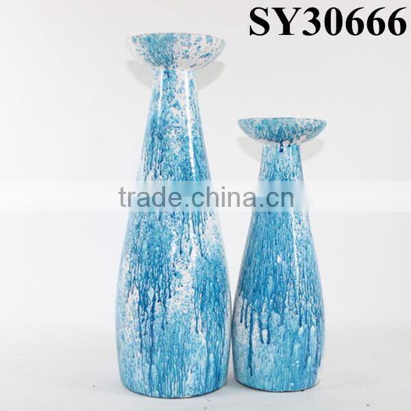 Indoor small glazed votive candle holder