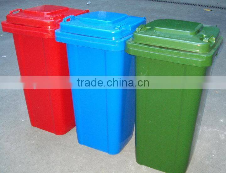 120L Outdoor mobile waste bin with wheels and lids
