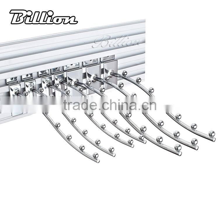 2016 High quality Metal Material slatwall beads hook hanging hooks for clothes store