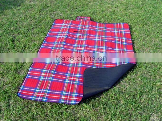 100% polyester waterproof picnic blanket with pocket mat-TC168