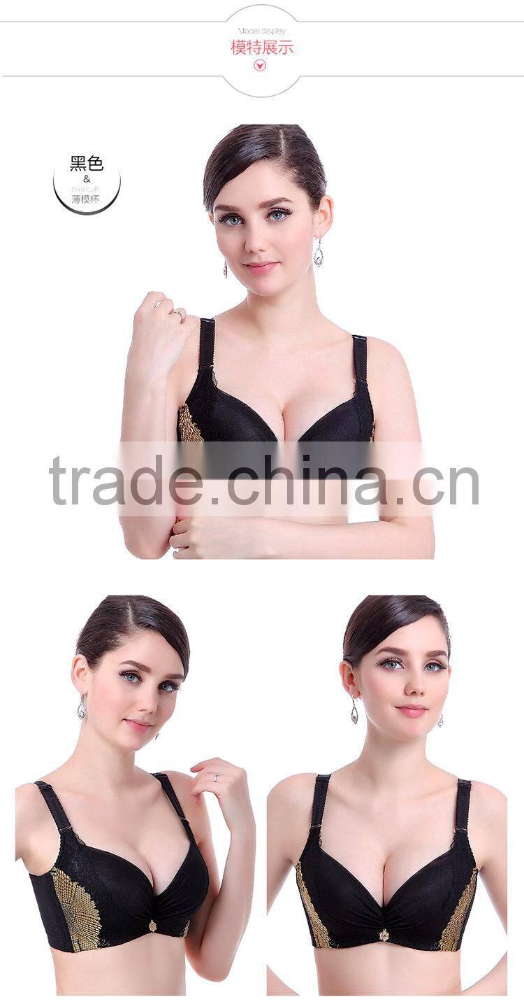 Women's Retro Breast Lift Thin Cup Plus Size Lace Bra