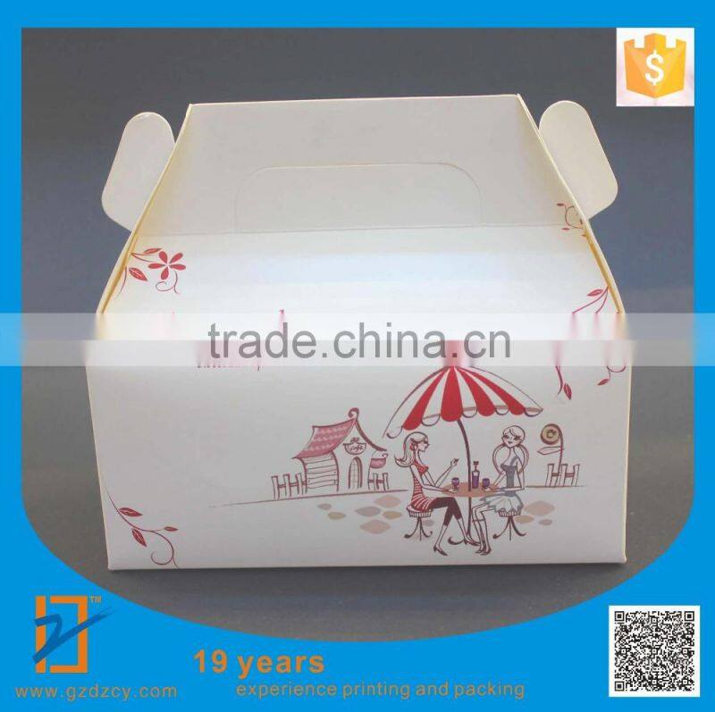 Custom Food Grade Decorative Wedding paper Cake Box