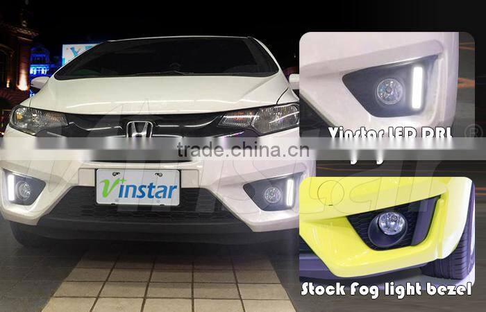 Vinstar hot selling auto spare parts 12V& 24V Voltage Daylight Guide LED DRL for Honda Jazz Fit