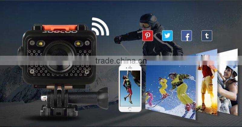SOOCOO S60 WIFI Underwater Action Sports Cameras 2.4G Remote Control 170 Degree Wide-angle Lens(1*USB Cable 1*Camera Box)
