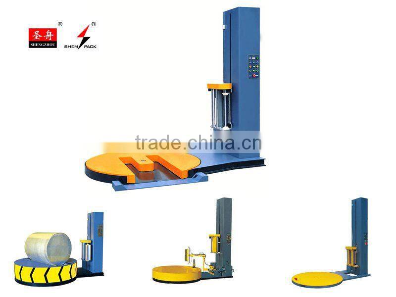 fully automatic stretch film wrapping machine with turntable/stretch film wrapper with pallet