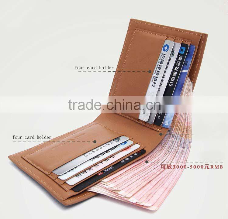 fashional men's genuine leather wallet/leather cheque holder / men's genuine leather wallet with multifunctional pocket
