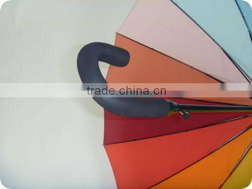 2013 hot selling 54" arc 16 panels 190T pongee multi-color 16k golf umbrellas