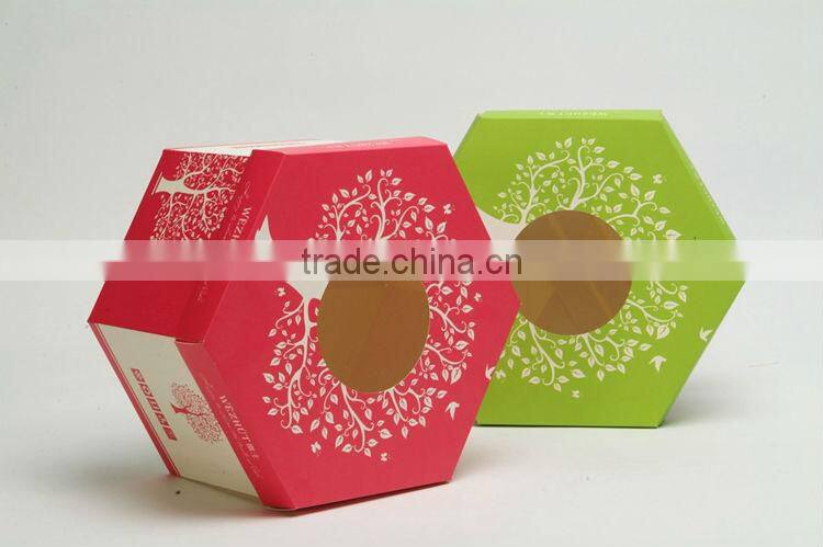 New product Lovely Custom Durable hexagon paper rigid box
