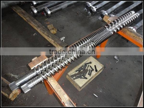 parallel twin screws extruder screw barrel for plastic extruder