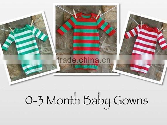 100% cotton christmas pajamas infant baby gowns