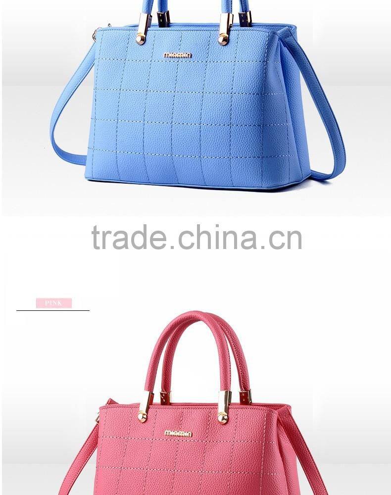 Wholesale ladies handbags female cheap PU leather tote bags for women