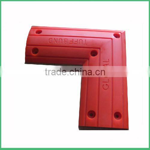 PTMG and PU Red type 470*150*27mm Wheel Stoppers Tuff Bund for Car Parking