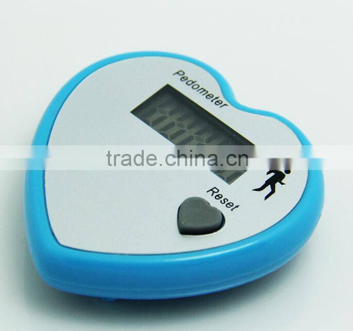 Heart Shape Single Function Step Counter Digital Pedometer