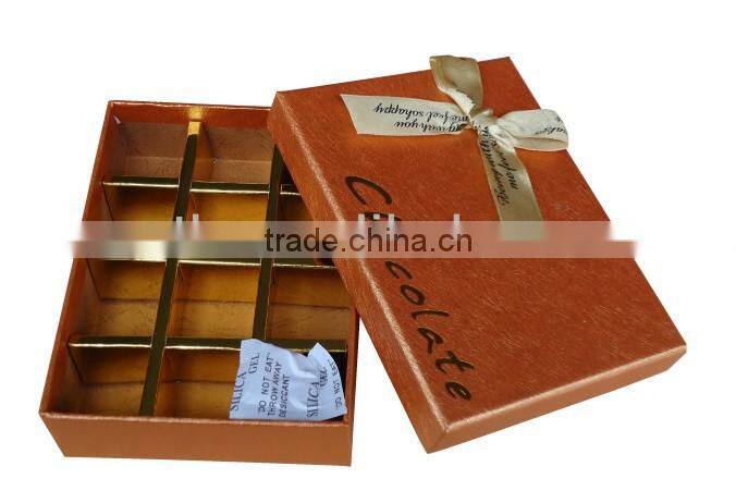 High quality exquisite paper box for chocolate packaging with reasonable price wholesale