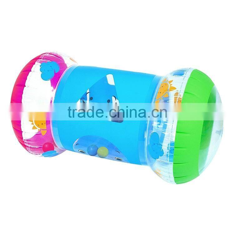 multi-color eco-friendly plastic inflatable baby step roller toy