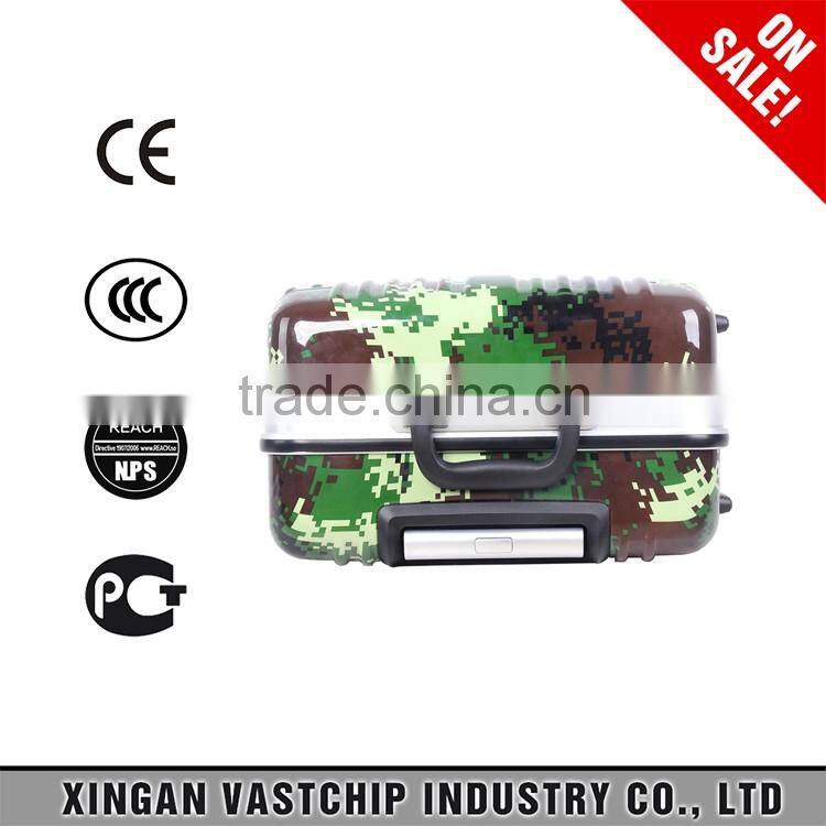 Aluminium trolley pattern military travel bag Case for suitcase Fashion Travel Hardside Luggage