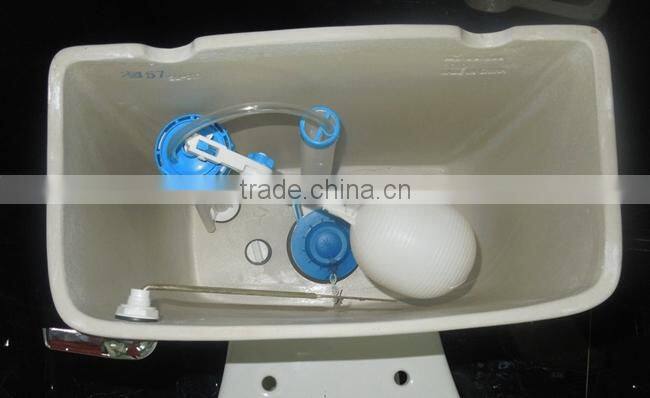 Water saving two piece toilet made in China flush valve water tank fitting