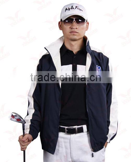 Customized Nylon Waterproof material Men's Long sleeves Golf Jacket