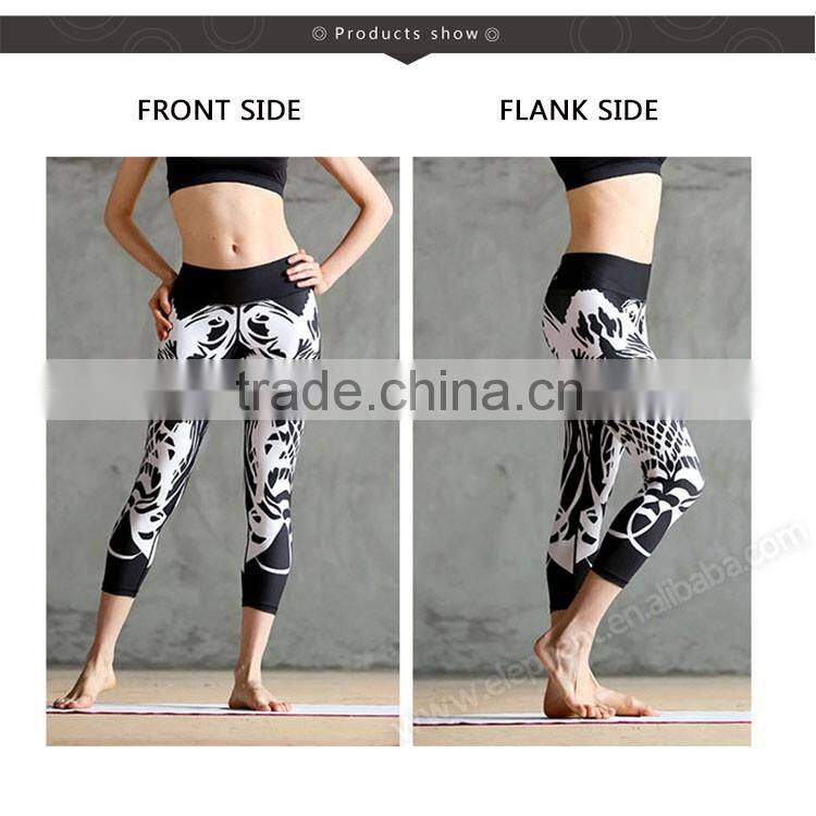 Popular soft and thin high class 70% Polyester 30% spandex yoga pants