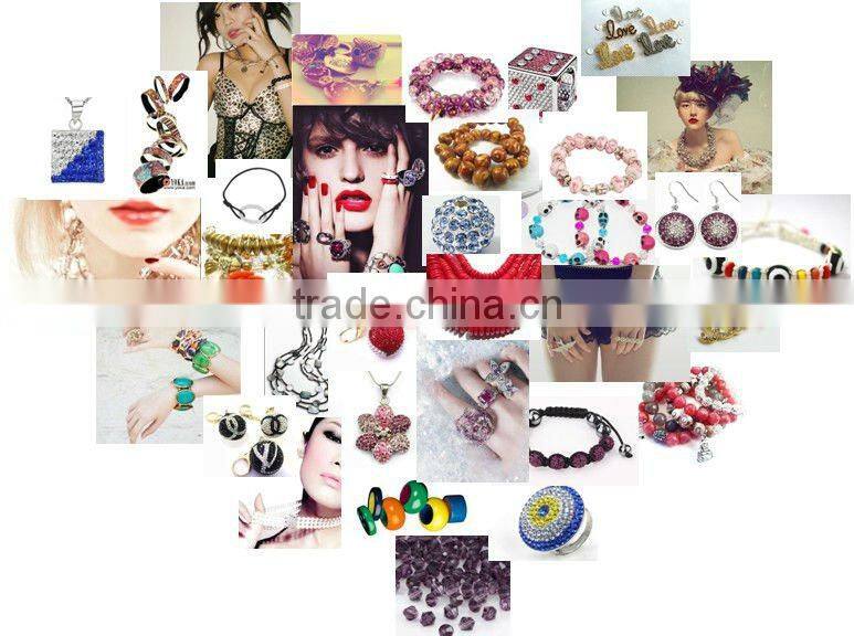 KJL-A0115 wholesale loose bling crystal amethyst paved large hole beads charm silver european beads