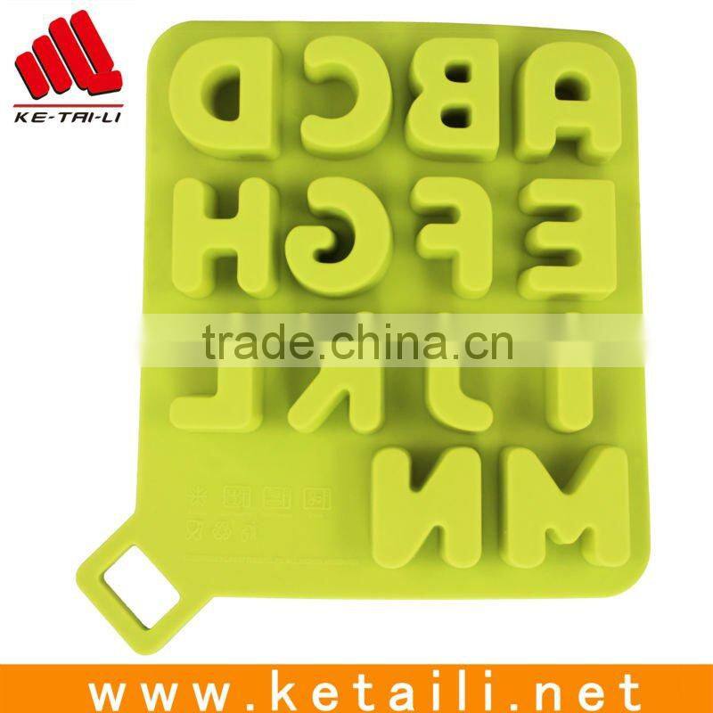 New design letter shape silicone ice tray/tray ice oem logo print accepted