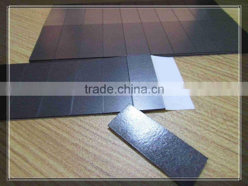 Flexible rubber craft self adhesive square sheet magnet,magnet patch with adhensive one side