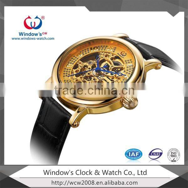 Automic mechanical watches for men Skeleton stainless steel watch