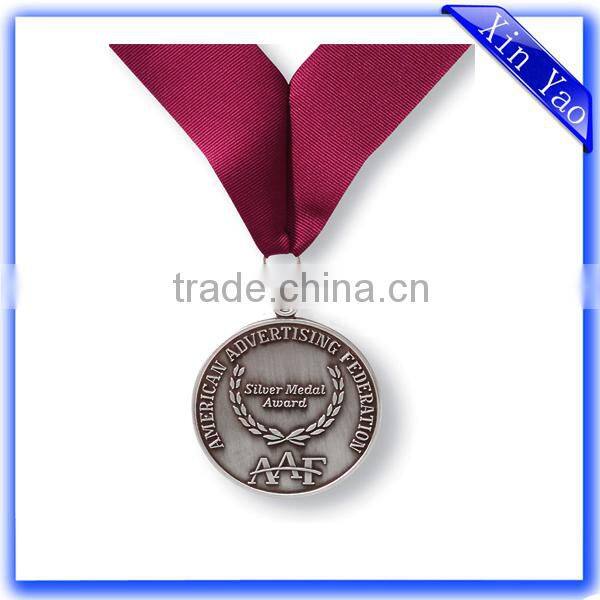 High quality custom made antique silver medal award