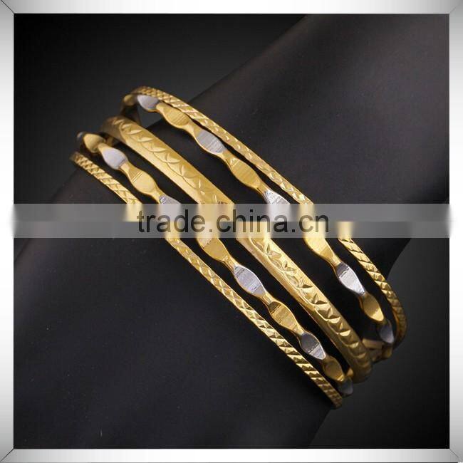Yiwu Twisted Bracelet Jewelry Gold Plated Cuff Adjustable Custom Bangle