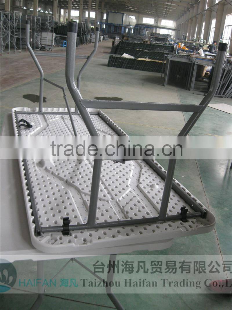 durable 180cm outdoor plastic folding dining table and chair with bolt /high quality plastic dining table
