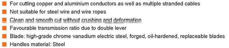 Insulated power cable cutter , cable plier ,pinchers