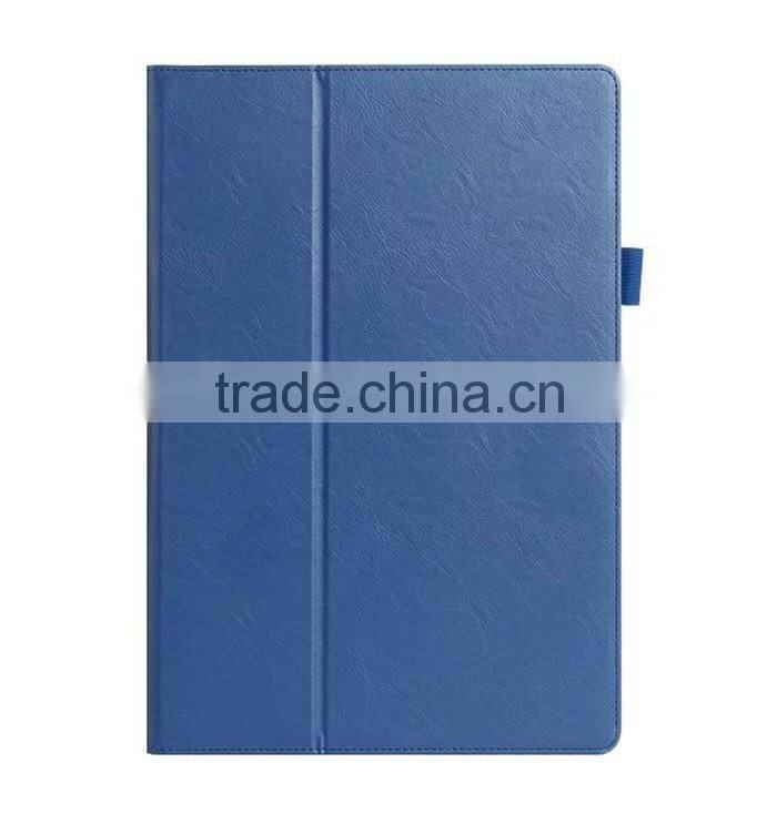 Factory Direct Pricing Cow Leather Multifunctional Case for Samsung Tab Pro S with Built in Stand, Hand Strap