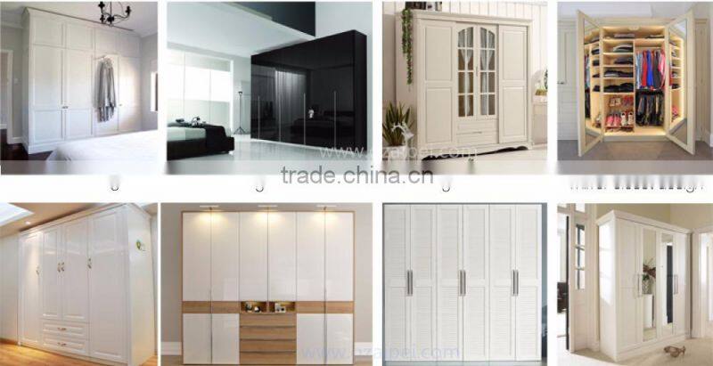 Royal Style wardrobe Furniture Bedroom PVC White Walk in Closet